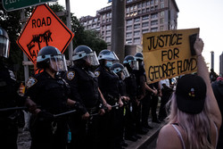 нью-йорк, протест, полиция, беспорядок